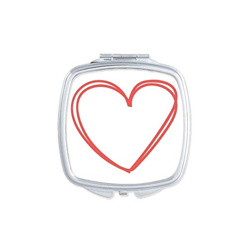 DIYthinker Valentine's Day Heart Mirror - Portable Double-Sided Compact Makeup Mirror for Travel & Purse