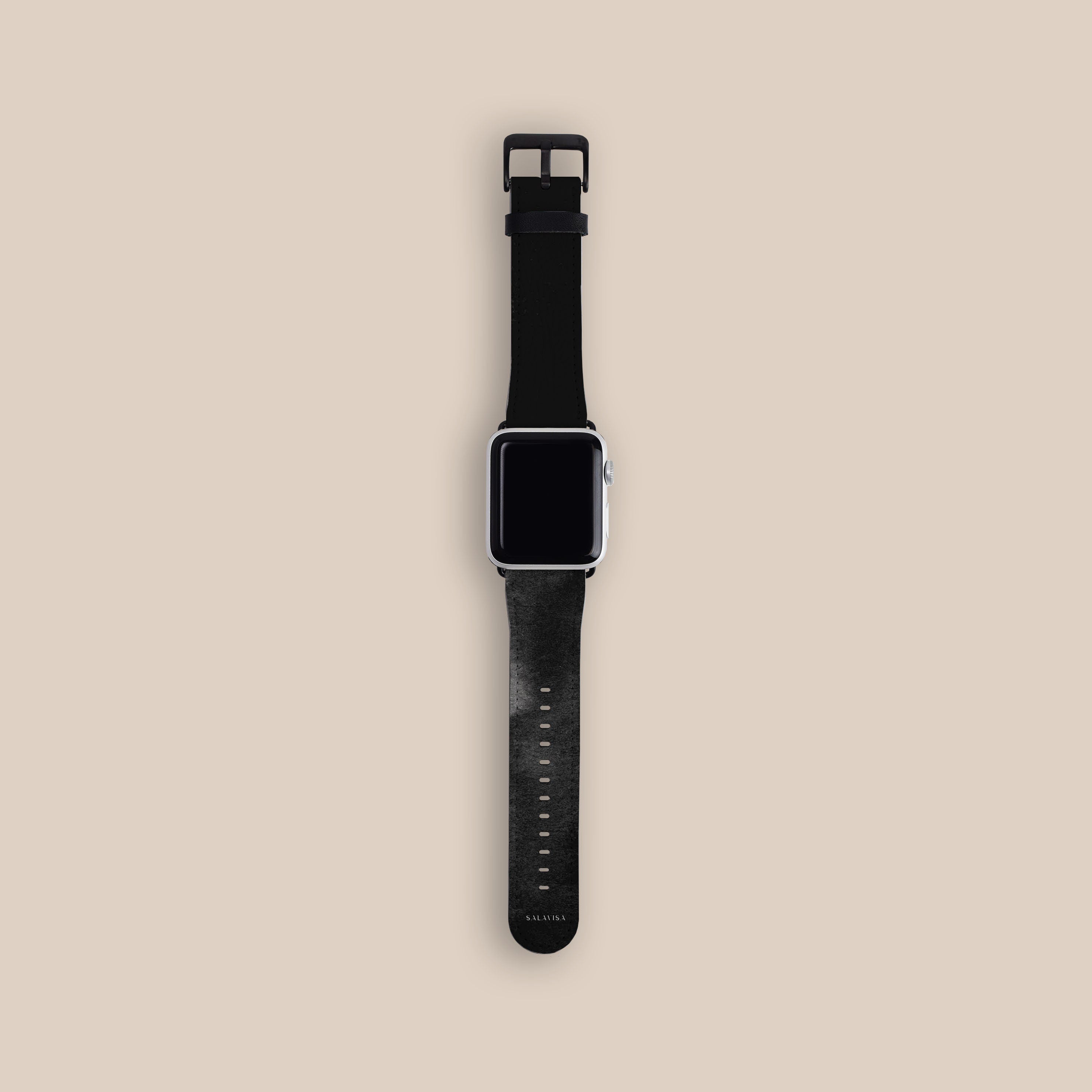 Premium Black Watercolor Apple Watch Band - Stylish & Durable Replacement Strap for Apple Watch Series 1-9 - Perfect for Workouts, Office & Everyday Wear