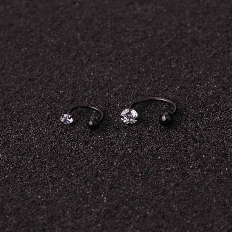 20G Front Back Ear Jacket Earrings with CZ Stones - Gold/Silver Hoop Earrings for Women | HSPJ19118 | Perfect for Parties, Weddings & Everyday Wear