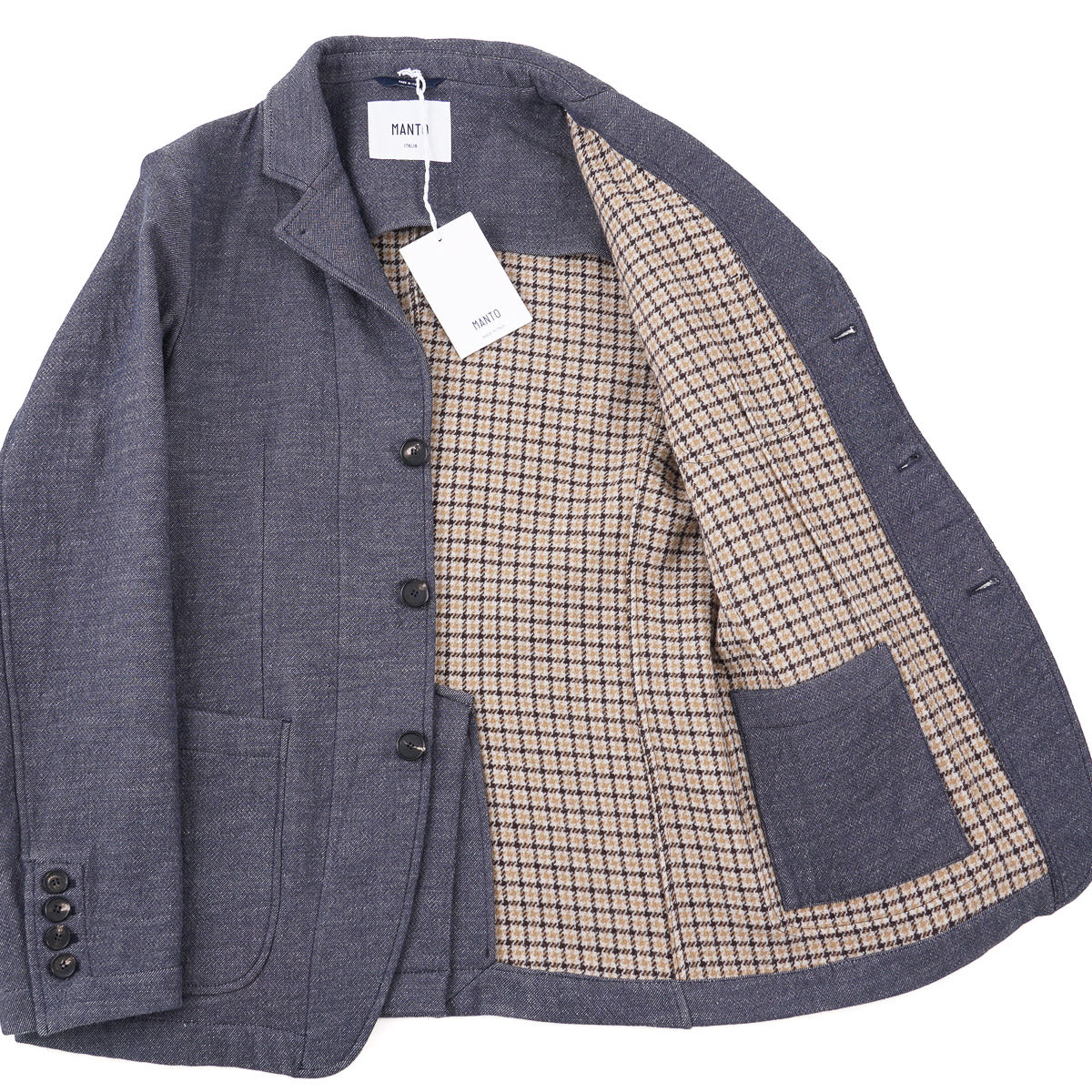 Premium Wool & Cotton Blend Blazer Jacket for Men - Classic Business Casual Coat for Office, Weddings & Formal Events