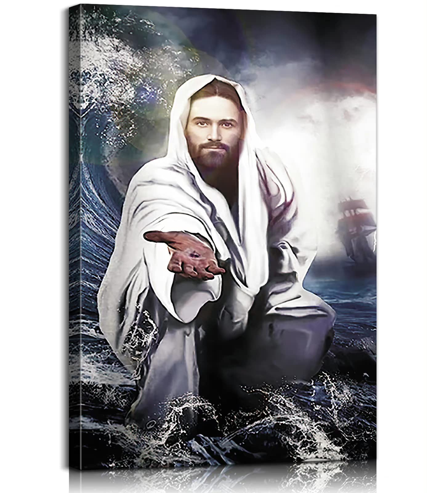 Jesus Christ Wall Art - Christian Religious Posters & Decor for Home, Church, Office - 28x40 Inches Ready to Hang - Perfect for Prayer Rooms, Sunday School & Spiritual Inspiration