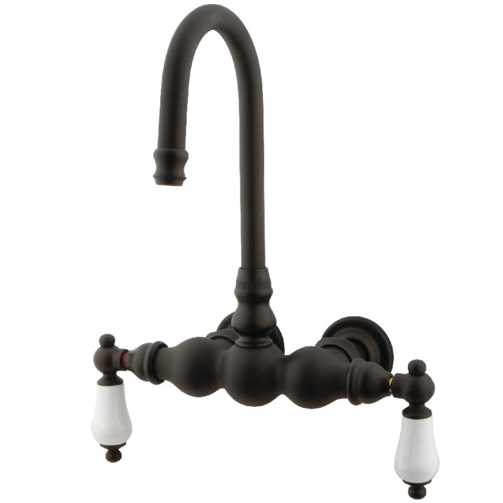 Kingston Brass CC6T1 Vintage 3-3/8 Inch Wall Mount Tub Faucet - Classic Bathroom Fixture for Clawfoot & Freestanding Tubs | Perfect for Vintage & Farmhouse Bathroom Decor
