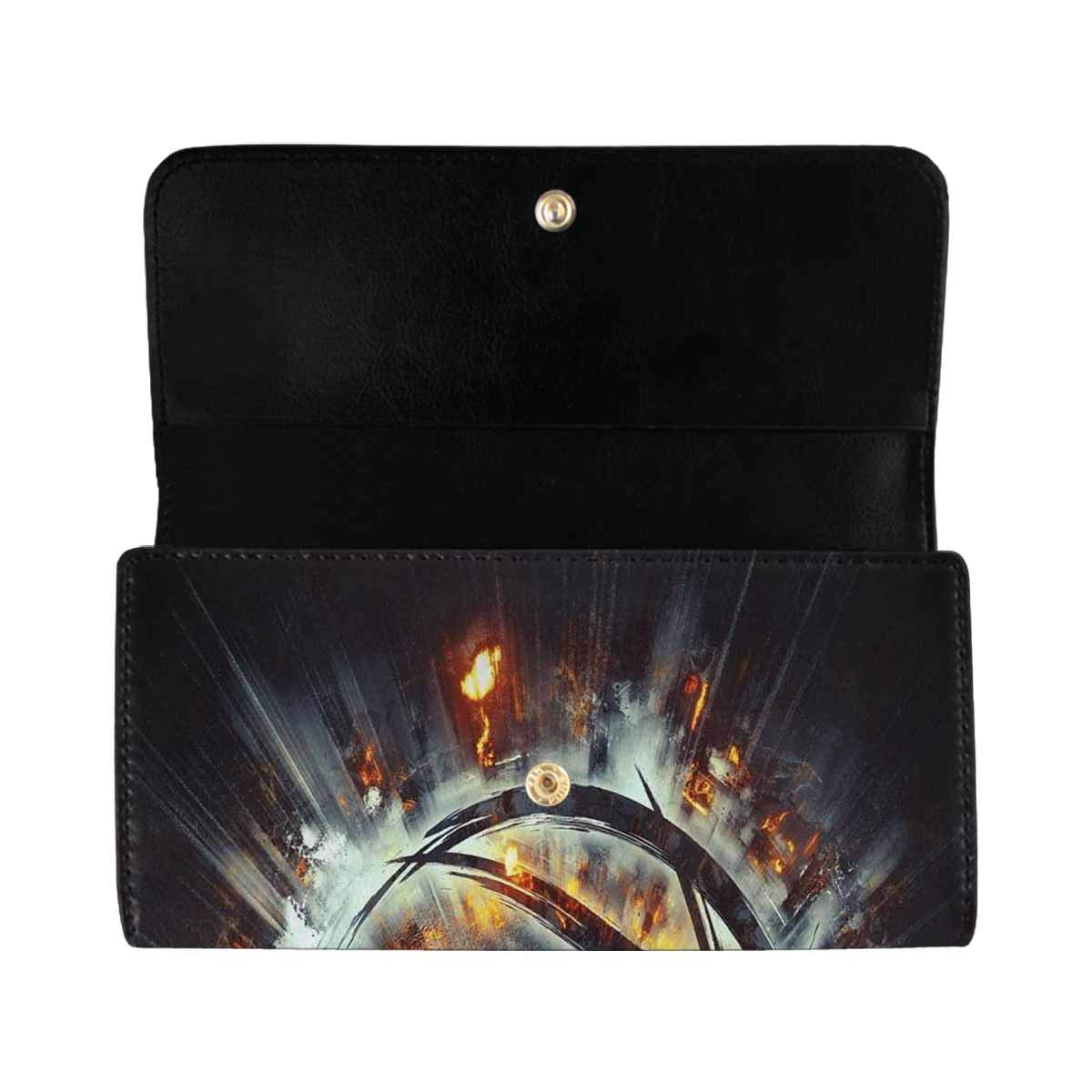 Boho Style Women's Trifold Clutch Purse with Cat Head Design - Long Card Holder Wallet for Women | Perfect for Parties, Travel & Everyday Use