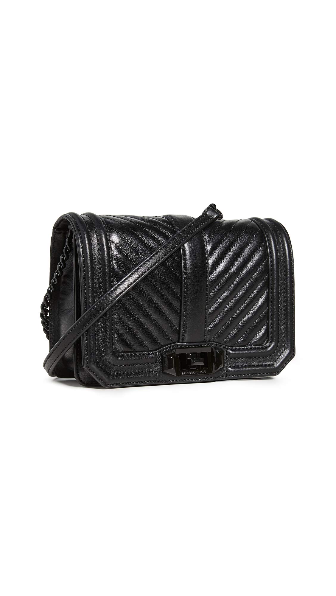 Rebecca Minkoff Women's Chevron Quilted Love Crossbody Bag - Stylish Small Shoulder Purse for Everyday Use, Work & Date Night