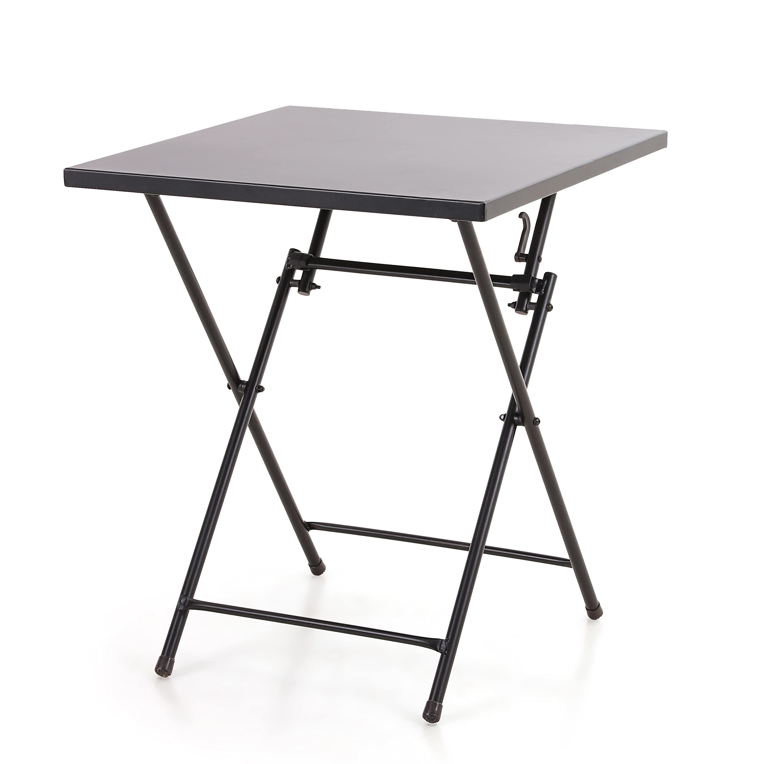 **Outdoor Patio Bistro Table - Foldable Metal Steel Square Coffee Table for Balcony, Lawn, Garden, Yard & Poolside - Perfect for Relaxing, Dining & Entertaining**