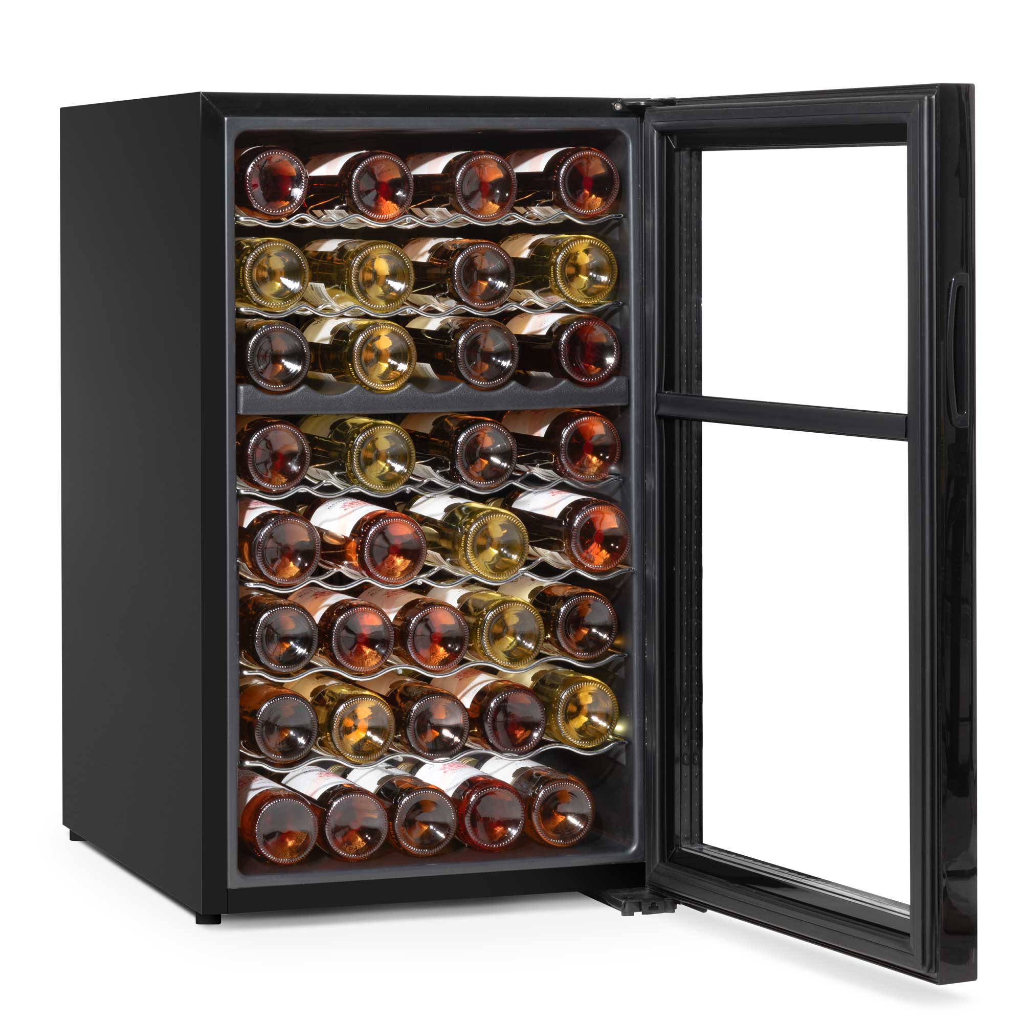 Baridi 52 Bottle Dual Zone Wine Cooler - Black Freestanding Wine Fridge with Touch Controls & LED Display - Perfect for Home Bars, Restaurants, and Wine Cellars