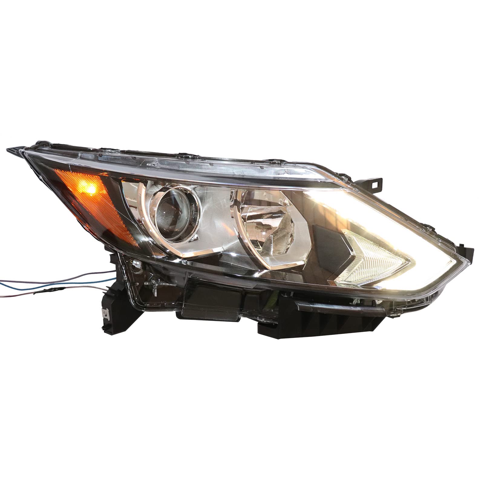 LOYALHEARTDY Replacement Halogen Headlight Assembly for 2017-2019 Nissan Rogue Sport & Qashqai - Right Passenger Side (Part# 26060-6Ma0A/260606Ma0A) | US Stock | Improved Night Visibility & Safety Driving