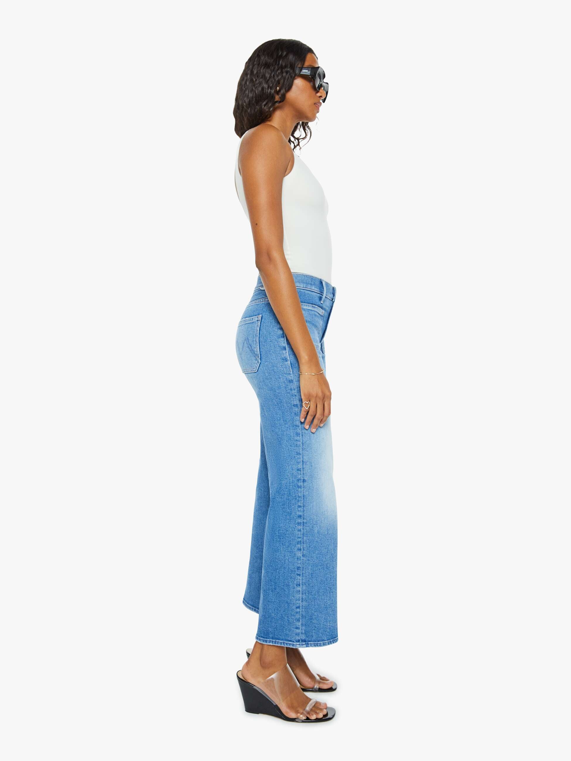Women's Mid Rise Maven Ankle Jeans with Patch Pockets - Comfortable Stretch Denim Pants for Casual Wear & Everyday Outfits