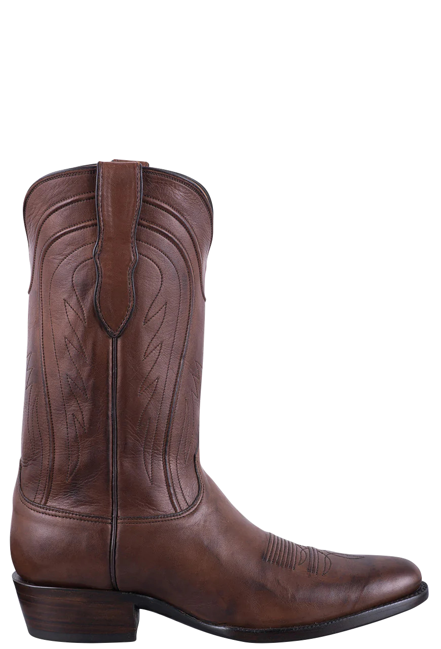 Black Jack Exclusive Ranch Hand Cowboy Boots - Burnished Brown Leather Western Boots for Men | Durable & Comfortable for Riding, Work & Outdoor Activities