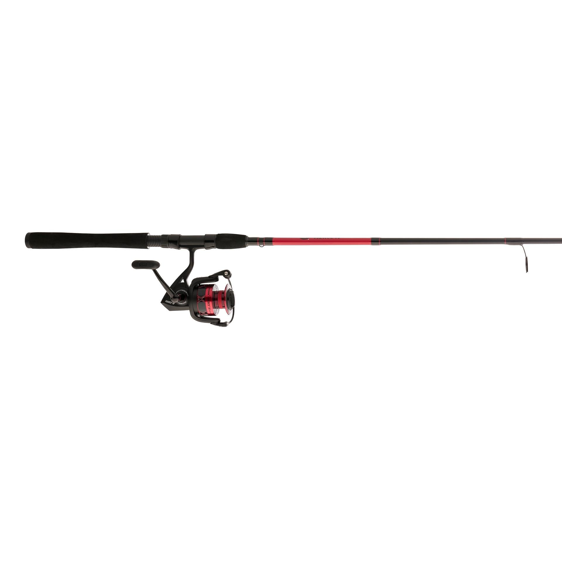 Fierce® IV Spinning Rod and Reel Combo - Premium Fishing Gear for Saltwater and Freshwater Anglers - Perfect for Bass, Trout, and Walleye Fishing