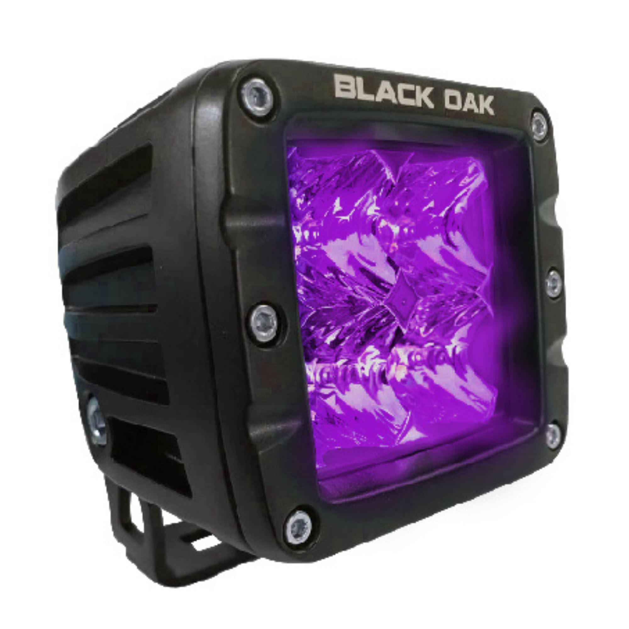 Black Oak 2 Inch LED Light Pods - Ultraviolet Blacklight, Waterproof Marine Rated for Night Fishing, Truck & Boat Lighting | Perfect for Off-Road, Underwater & Outdoor Adventures