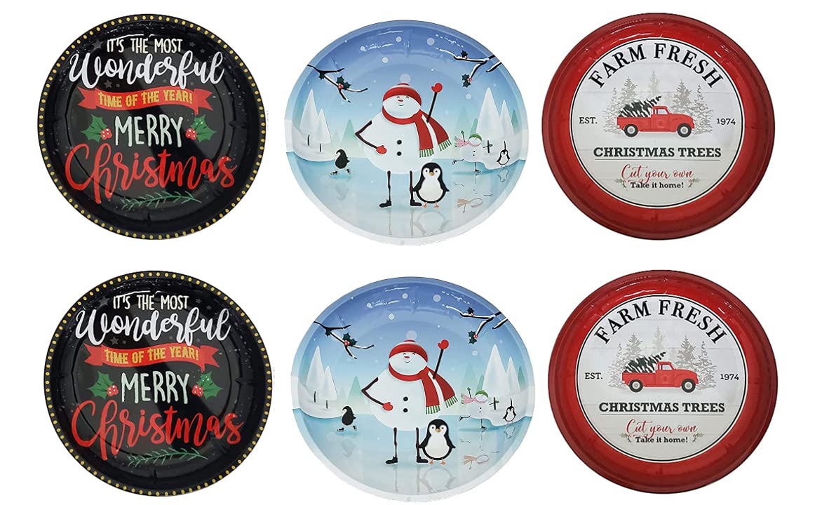 Holiday Tin Serving Bowls 10.25