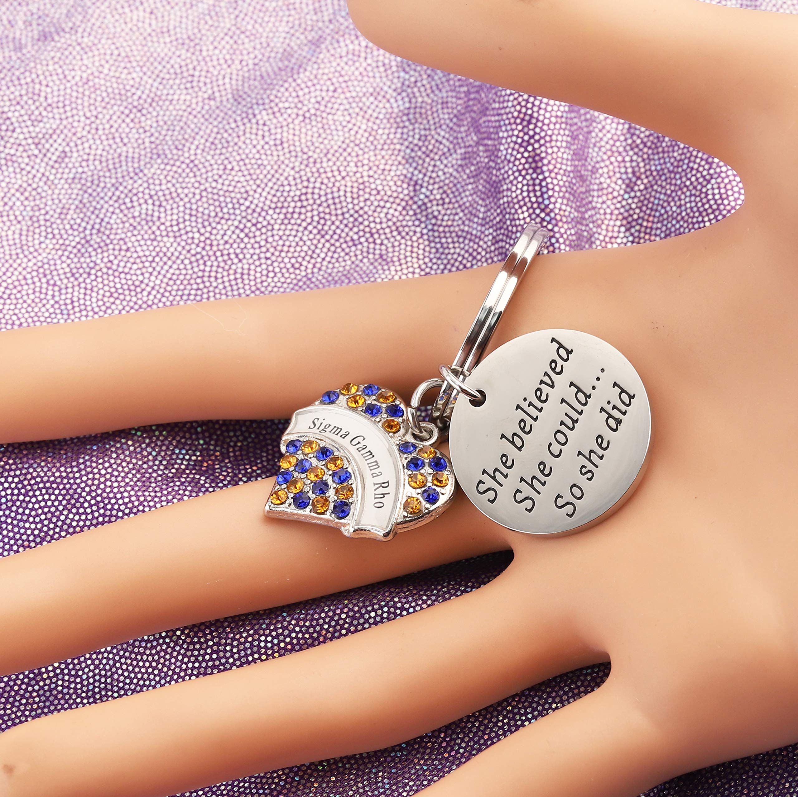 SEIRAA Inspirational Keychain for Women & Girls - 'Believed She Could' Motivational Gift - Perfect for Sorority Sisters, Graduation, Birthdays & Daily Encouragement