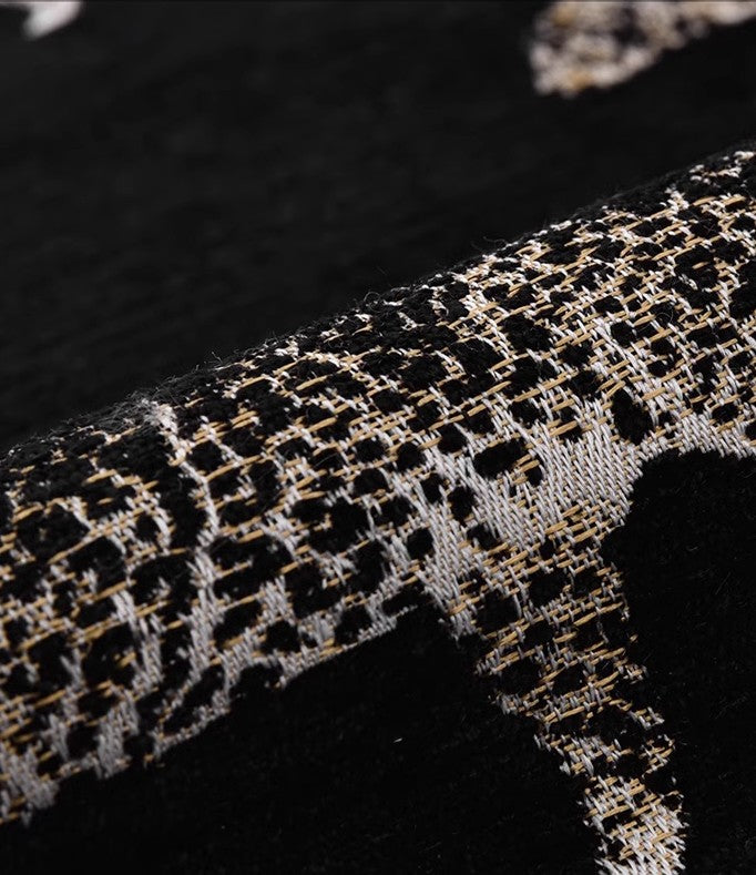 Black Cheetah Print Decorative Pillow Covers - Large Modern Abstract Throw Pillow Cases for Sofa & Couch - Perfect for Living Room Decor, Home Styling & Cozy Interior Design