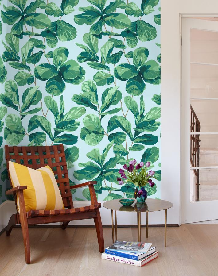 Nathan Turner Fiddle Leaf Fig Wallpaper - Premium Peel and Stick Wallpaper for Living Room, Bedroom, and Nursery Decor