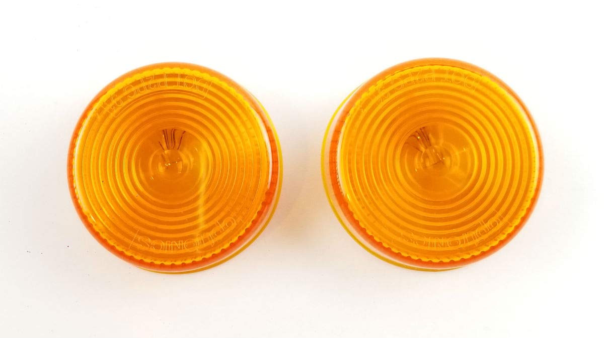 Triton 04232 Amber 2 Inch Round Clearance Sidemarker Light - Heavy Duty Truck & Trailer Marker Light for Enhanced Visibility & Safety