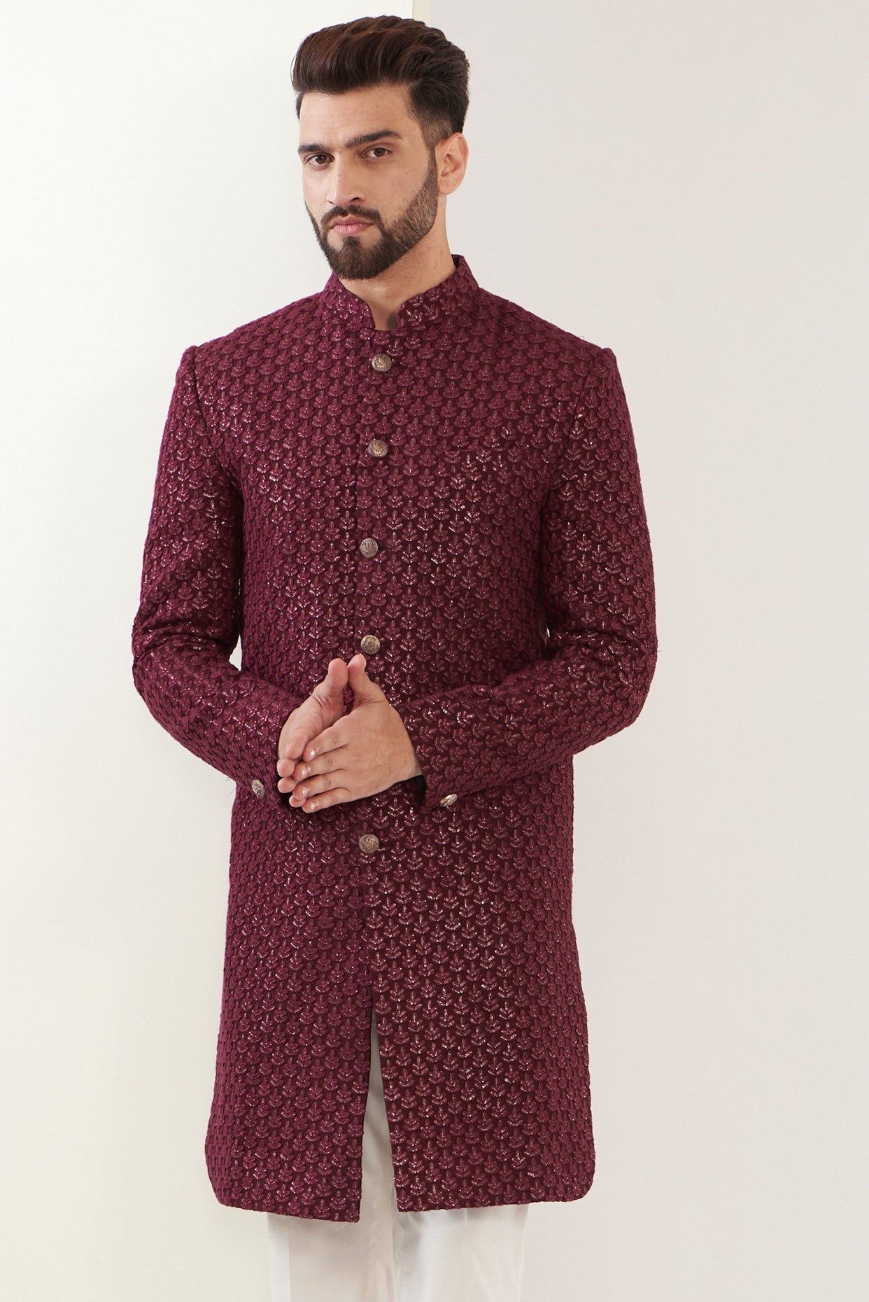 Elegant Maroon Royal Cut Indo-Western Dress for Women | Perfect for Weddings, Parties & Special Occasions