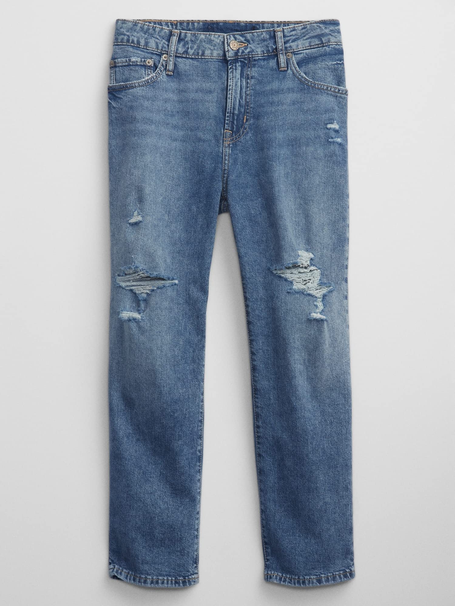GAP Women's Slim Fit Boyfriend Denim Jeans - High Waisted Stretch Comfort for Casual Wear & Everyday Outfits