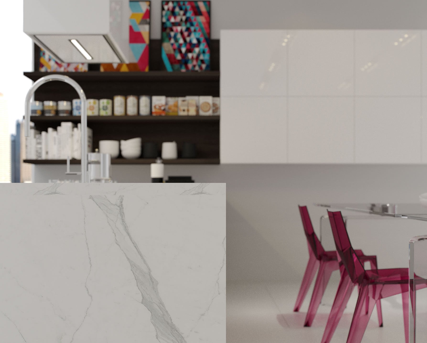 Modern Barcelona Line Kitchen Cabinets - Stylish & Durable Storage for Home & Restaurant Use - Perfect for Kitchen Remodeling & Organization