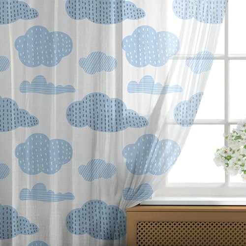 Pale Azure Blue and White
