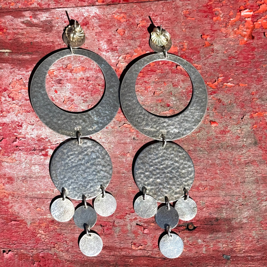 925 Sterling Silver Shoulder Duster Hoop Earrings for Women - Hypoallergenic Pierced Post Earrings for Everyday Wear & Special Occasions