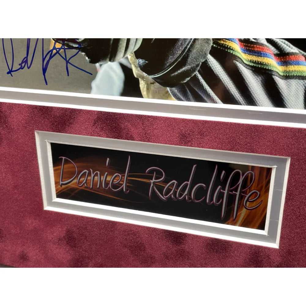 Daniel Radcliffe Signed Harry Potter 8x10 Photo Framed with Wand - JSA COA Authentic Autograph - Perfect for Collectors, Fans, and Home Decor