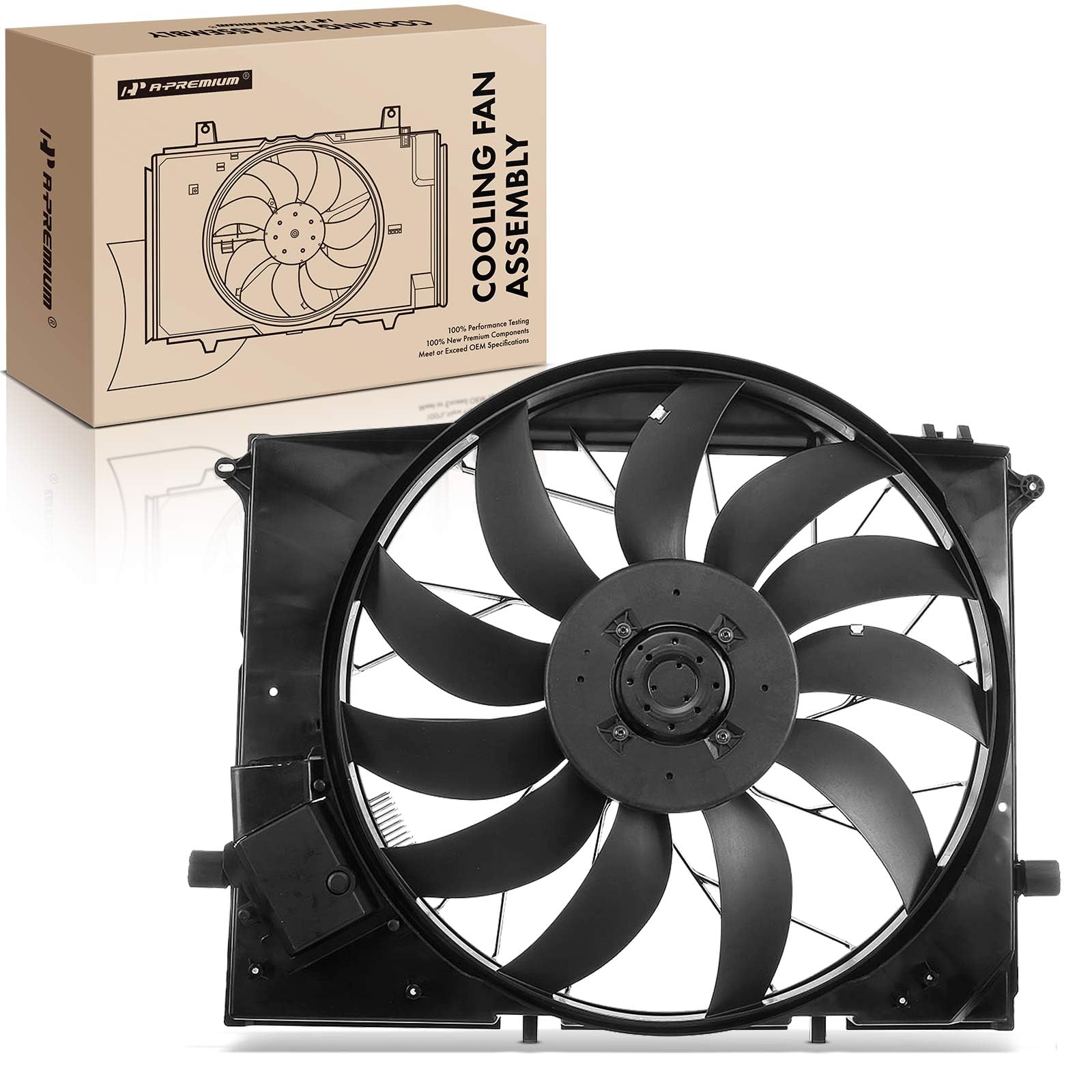 Premium Engine Radiator Cooling Fan Assembly for Mercedes-Benz S350/S430/S500/S55 AMG/S600/S65 AMG/SL55 AMG/SL600/SL63 AMG/SL65 AMG/CL500/CL55 AMG/CL600/CL65 AMG - High Performance Cooling Solution for Hot Weather & Heavy-Duty Driving