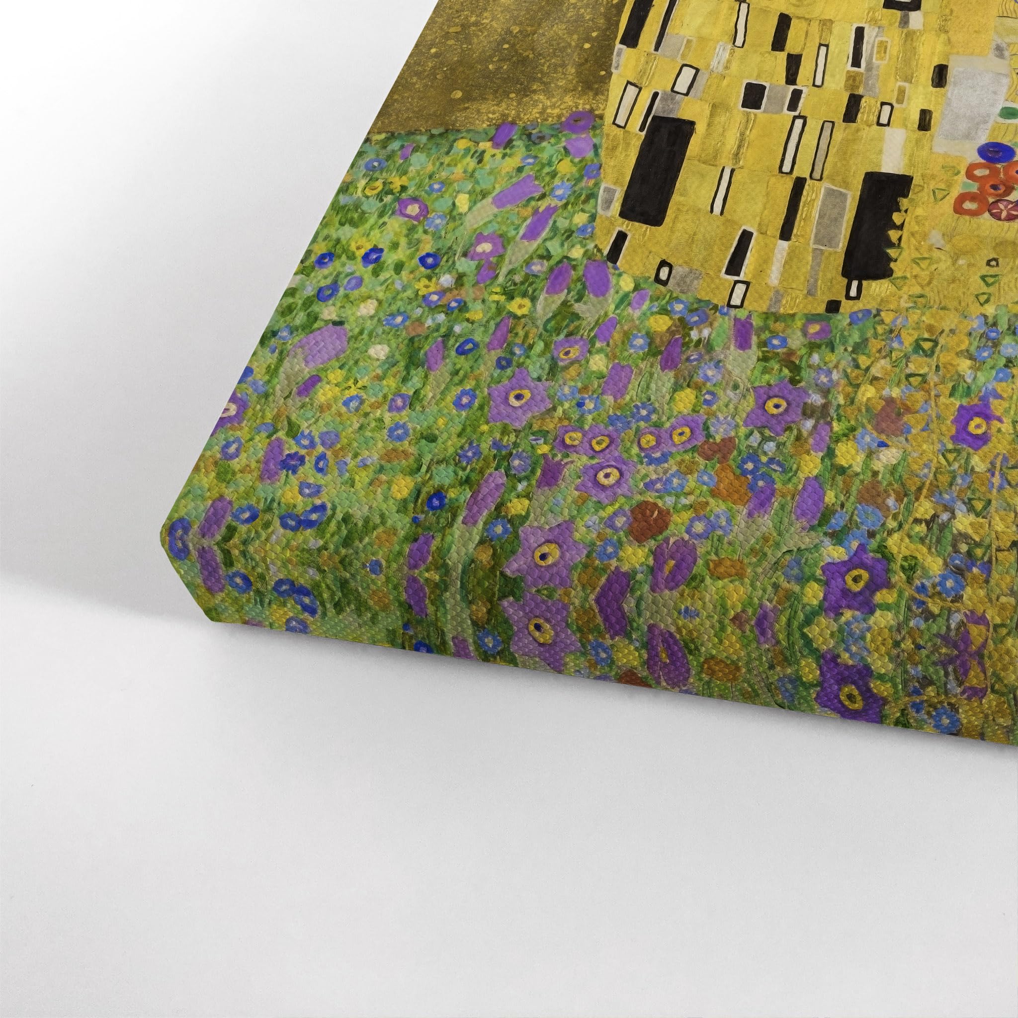 Gustav Klimt The Kiss Canvas Wall Art Print - Famous Oil Painting Reproduction - Modern Fine Art Home Decor - Ready to Hang 40x30 - Made in USA - Perfect for Living Room, Bedroom & Office Decor