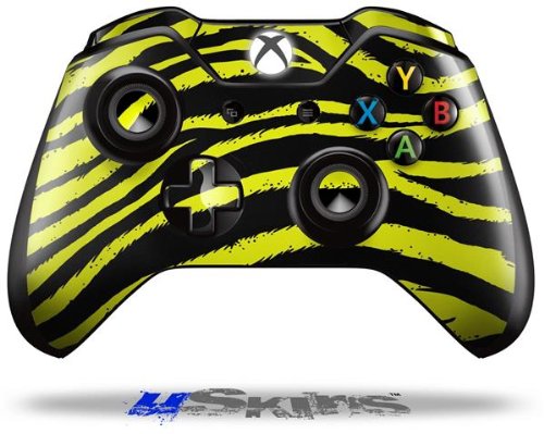 WraptorSkinz Vinyl Skin Wrap for XBOX One Original Wireless Controller - Zebra Yellow Design | Protective Decal for Gaming Accessories | Perfect for Customizing & Personalizing Your Controller