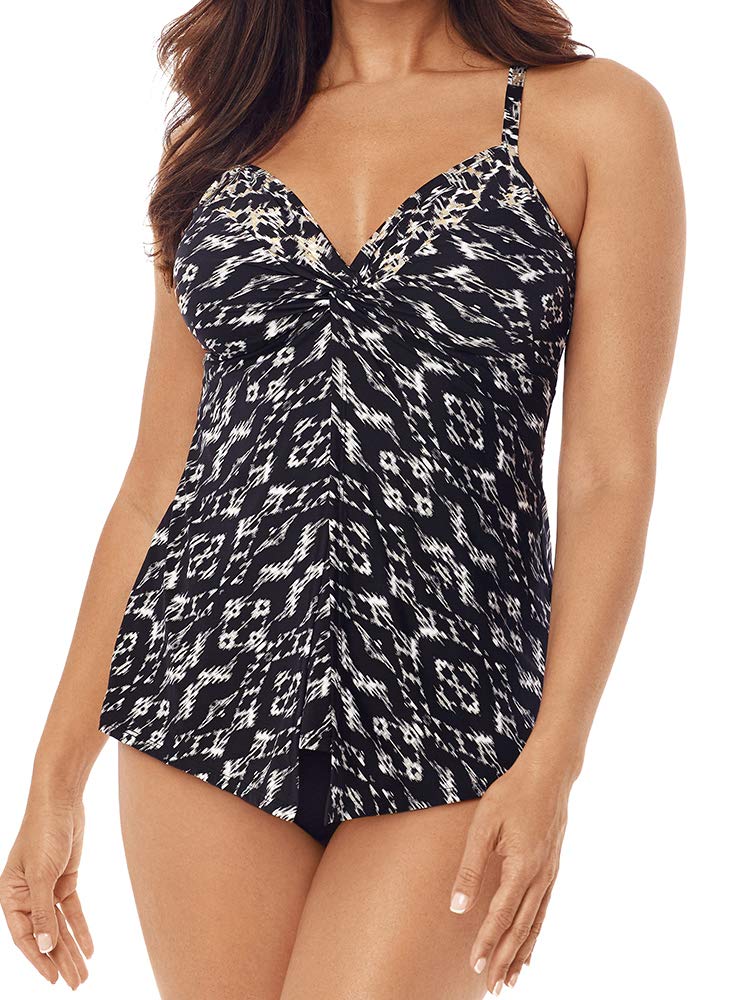 Miraclesuit Women's Love Knot Sweetheart Neckline Underwire Bra Tankini Top - Sexy Swimwear for Pool, Beach & Vacation | Plus Size Bathing Suit for Women