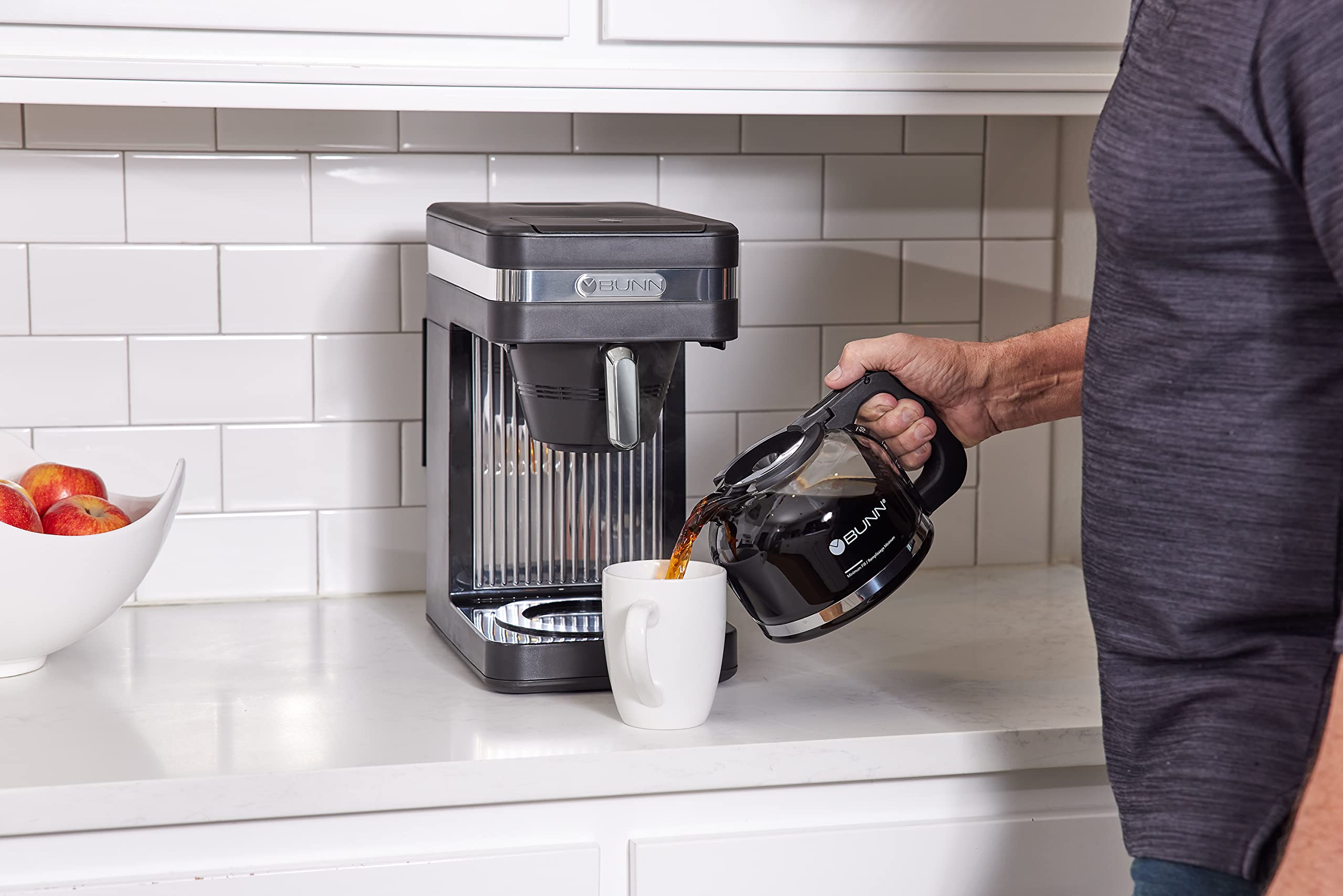 BUNN CSB2B Speed Brew Elite 10-Cup Coffee Maker - Fast Brewing, Black/Stainless Steel - Perfect for Home, Office & Restaurants