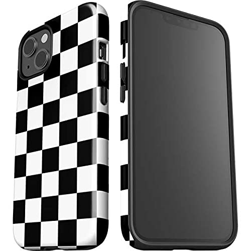 Skinit Impact-Resistant Phone Case for iPhone 13 Mini - Official Licensed Black & White Checkerboard Design | Durable Protection for Everyday Use, Travel & Outdoor Activities