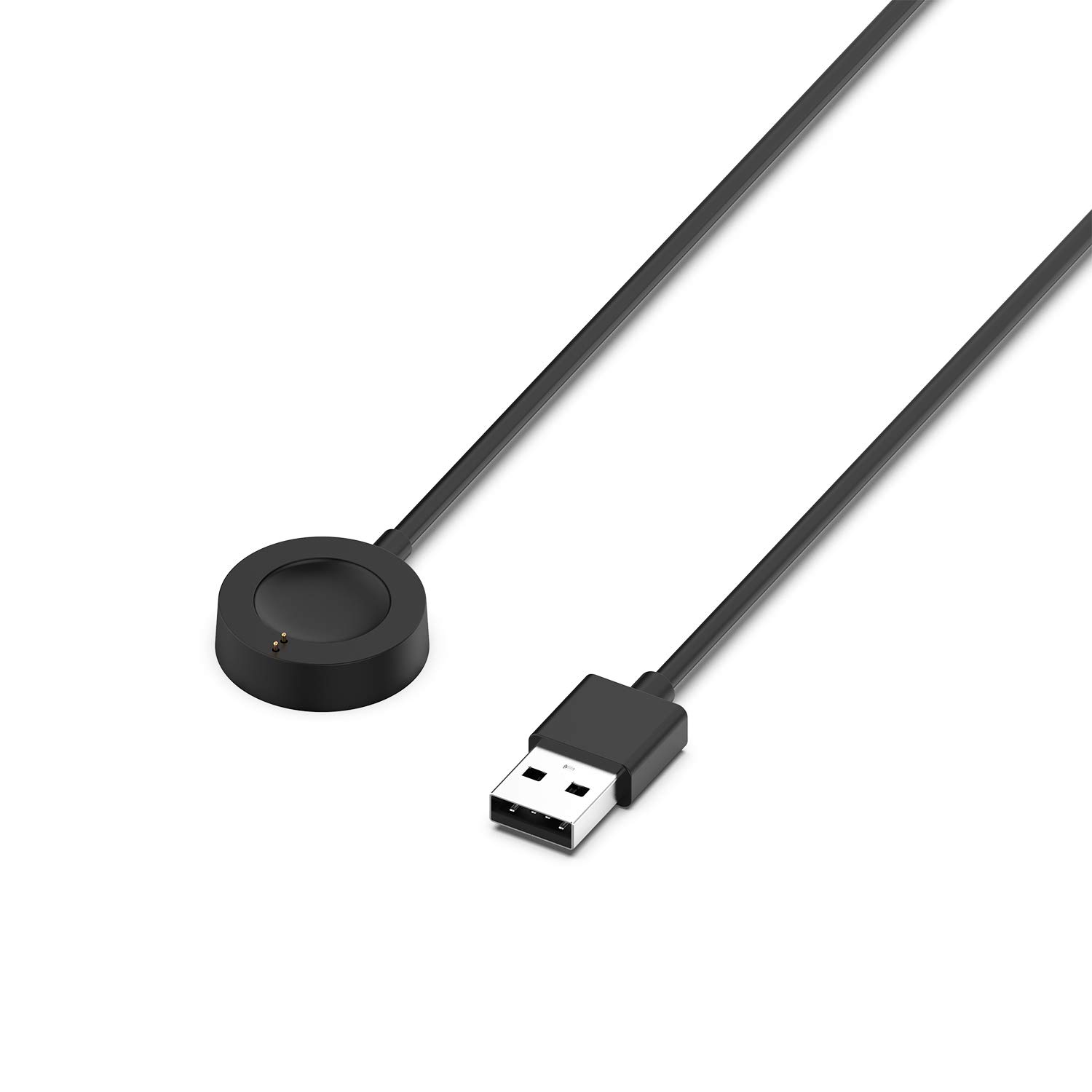 Compatible with Citizen CZ Smart Watch Charger - 3.3ft Fast Magnetic Charging Cable Dock for Citizen CZ Smartwatch (Black & White) - Perfect for Home, Office & Travel Use
