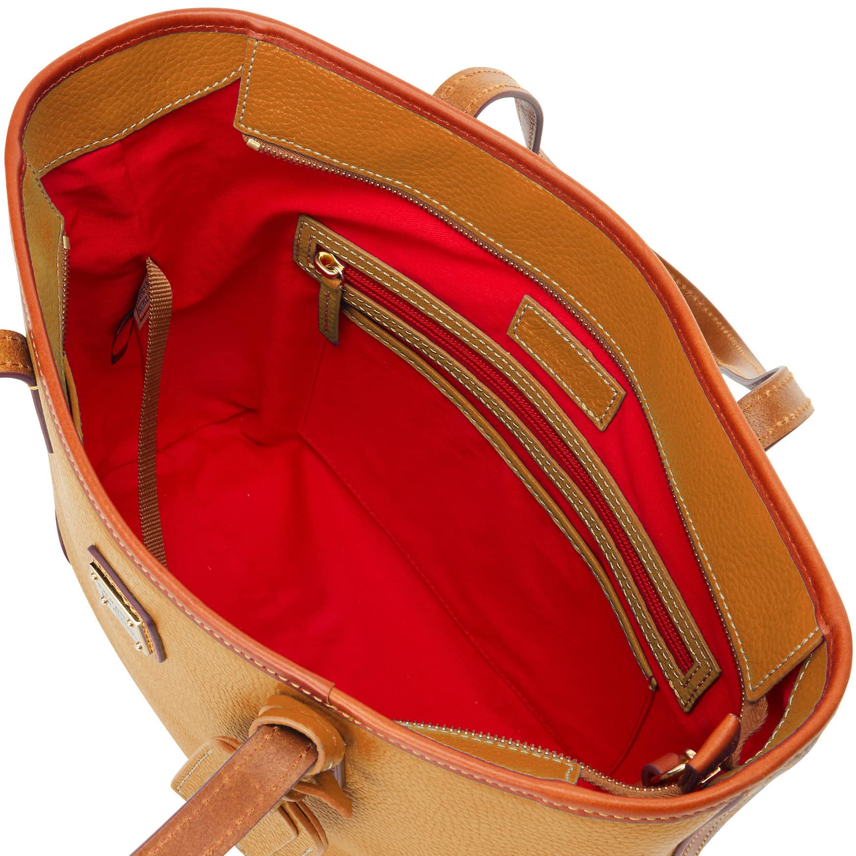 Dooney & Bourke Pebble Grain Charleston Tote Handbag in Caramel - Stylish Women's Leather Shoulder Bag for Work, Travel & Everyday Use