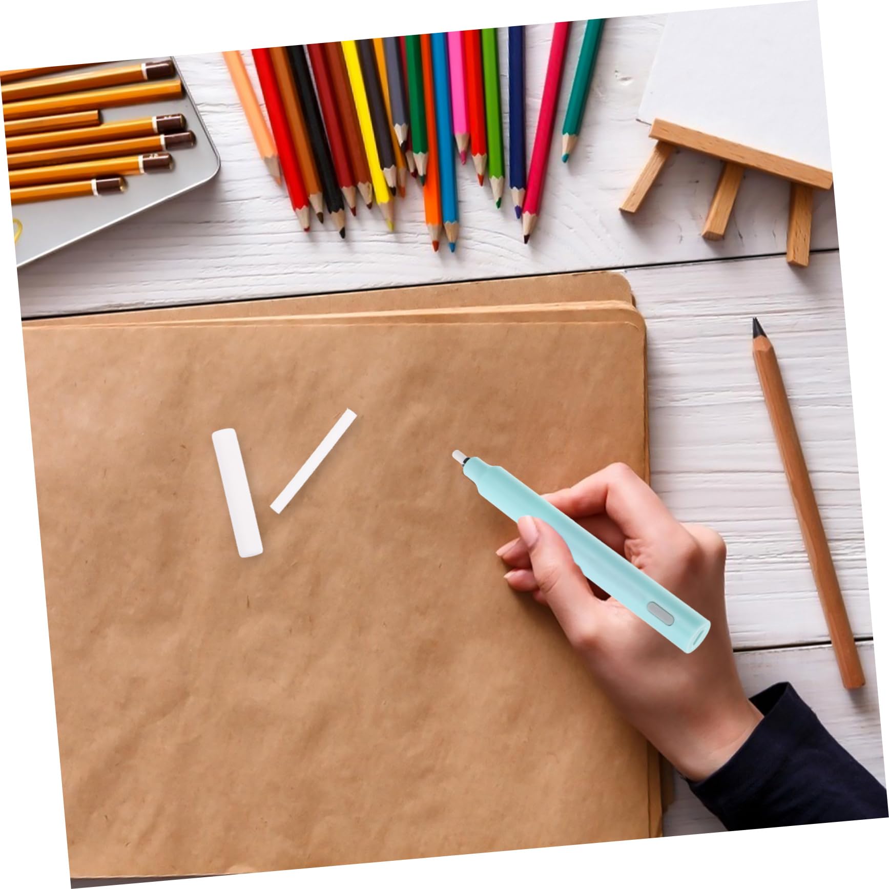 100pcs Mini Electric Pencil Eraser Refills - Portable Eraser Cores for Artists, Battery-Powered Eraser Replacements - Perfect for Sketching, Drawing & Office Use