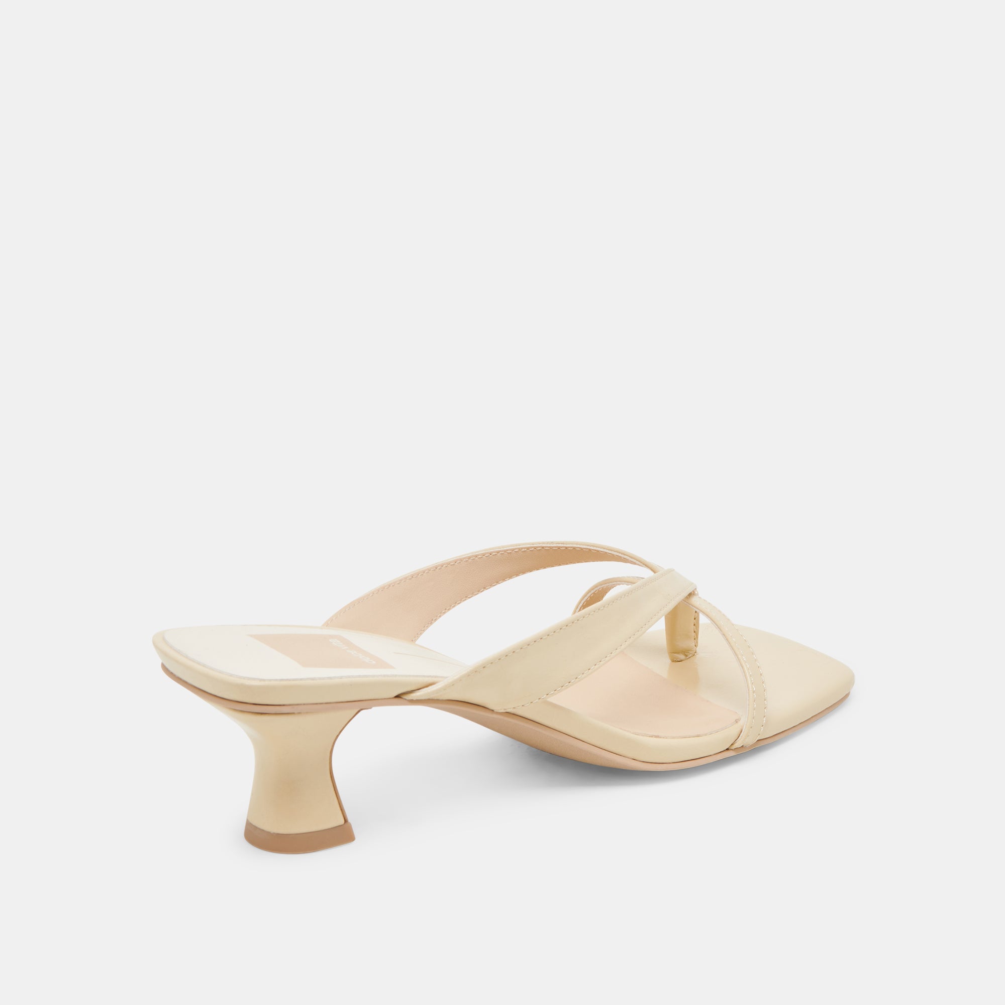 BREVEL Women's Wide Heels - Light Yellow Leather Sandals for Comfort & Style | Perfect for Summer Outings, Beach Vacations & Casual Wear