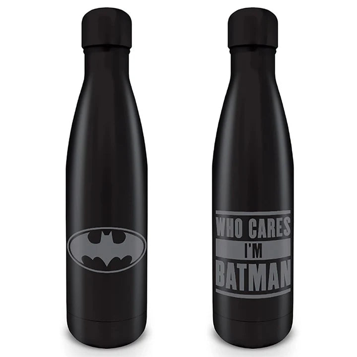 Batman Who Cares I'm Batman Insulated Metal Water Bottle - 20oz Stainless Steel Tumbler with Lid for Gym, Work & Outdoor Adventures