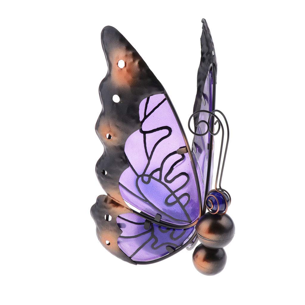 Solar Powered Butterfly Animal Outdoor Statues - LED Solar Landscape Decorative Lights for Garden, Patio, Backyard Decor | Weather-Resistant Garden Figurines & Collectibles | Perfect for Pathway Lighting, Patio Accents, and Backyard Decorations