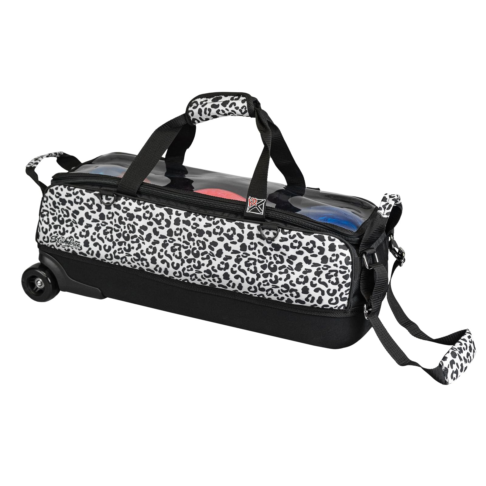 KR Strikeforce Dye Sublimation Slim Triple Tote Bag - White Leopard Print | Perfect for Gym, Work, Travel & Everyday Use