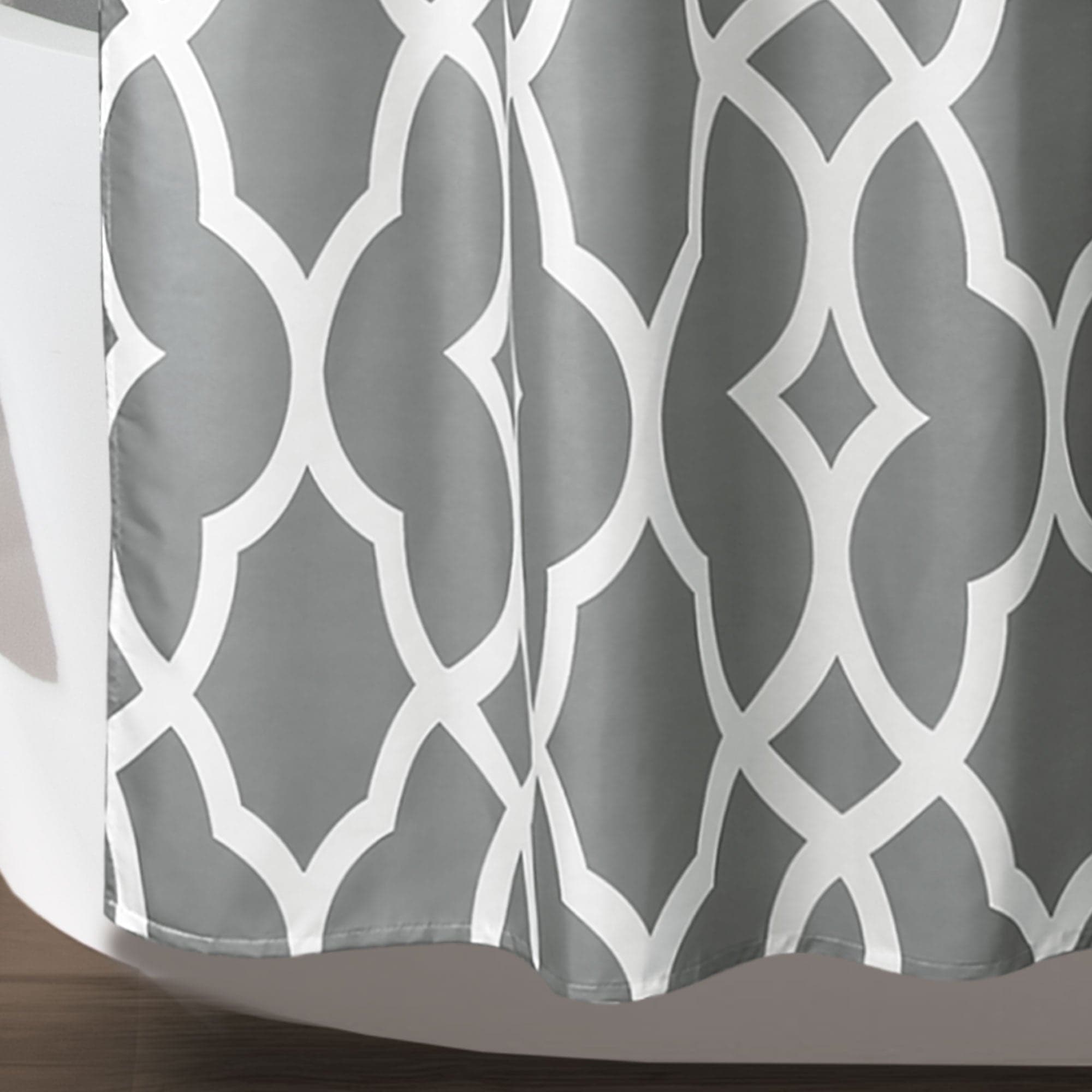 Connor Geo Shower Curtain - Waterproof Bathroom Decor with Modern Geometric Pattern, Perfect for Home, Apartment, and Dorm Use
