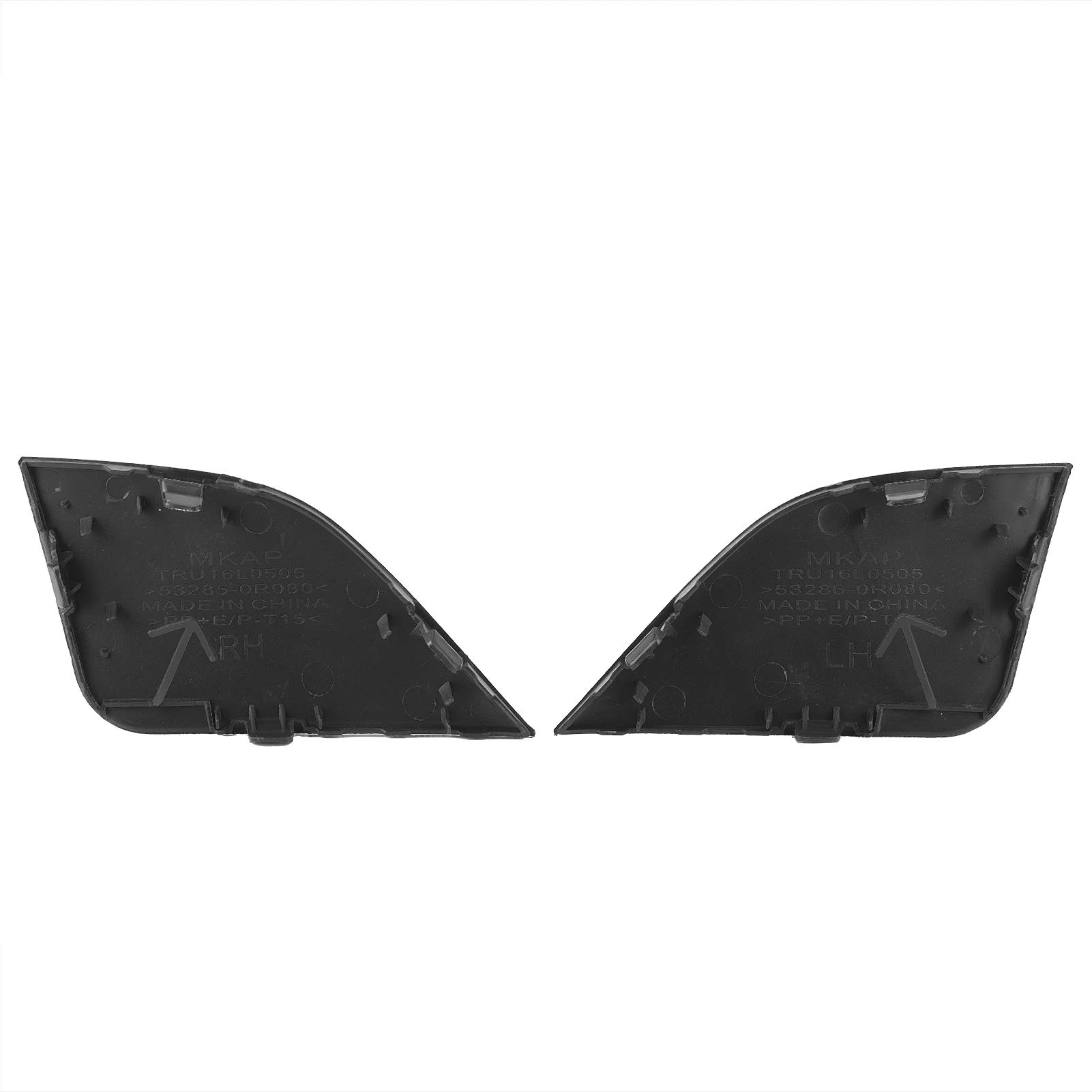 2016-2018 Front Bumper Tow Hook Cover Replacement - 2pc Black Bumper Tow Hook Eye Covers for Car Accessories | Perfect for Off-Roading, Towing & Vehicle Protection