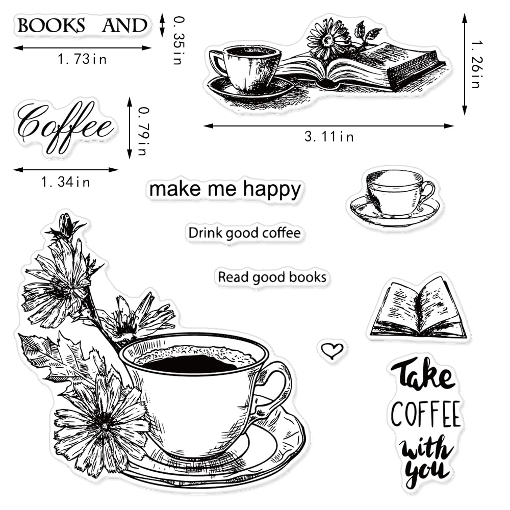 Flower Clear Stamps with Sentiment Words - Premium Rubber Stamps for Card Making, Scrapbooking, Photo Albums & DIY Crafts - Perfect for Wedding Invitations, Journals, and Home Decor Projects