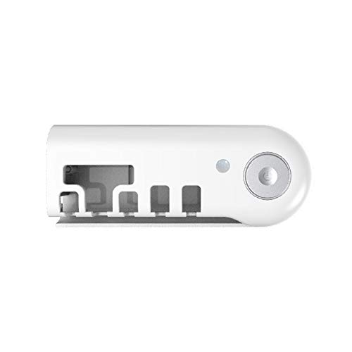 Changshuo Smart Induction Light Toothbrush Holder with Sterilizer Box & Toothpaste Dispenser - Wall Mounted Bathroom Organizer for Oral Hygiene - Perfect for Modern Homes, Apartments & Travel Use