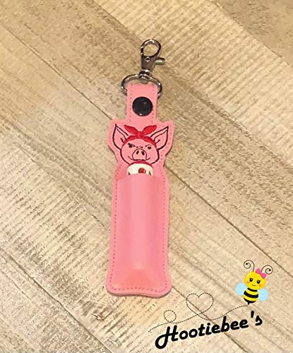 Bandana Pig Sanitizer Holder & Lip Balm Holder - Cute Animal-Themed Hand Sanitizer and Lip Balm Carrier for Kids and Adults | Perfect for School, Travel, and Outdoor Activities