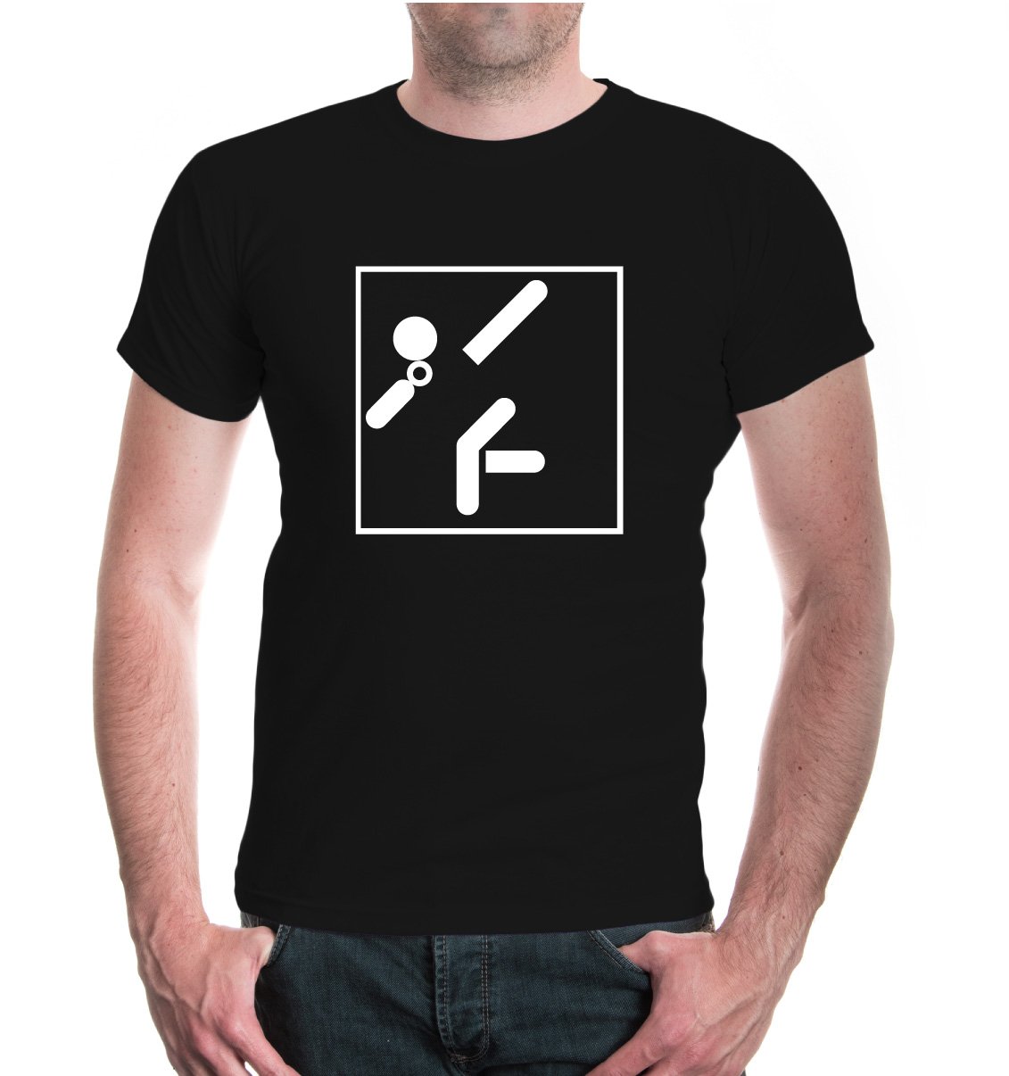 buXsbaum Graphic T-Shirt with Shot Put Pictogram Design - Comfortable Cotton Tee for Track & Field Enthusiasts | Perfect for Sports Events, Gym Workouts & Casual Wear