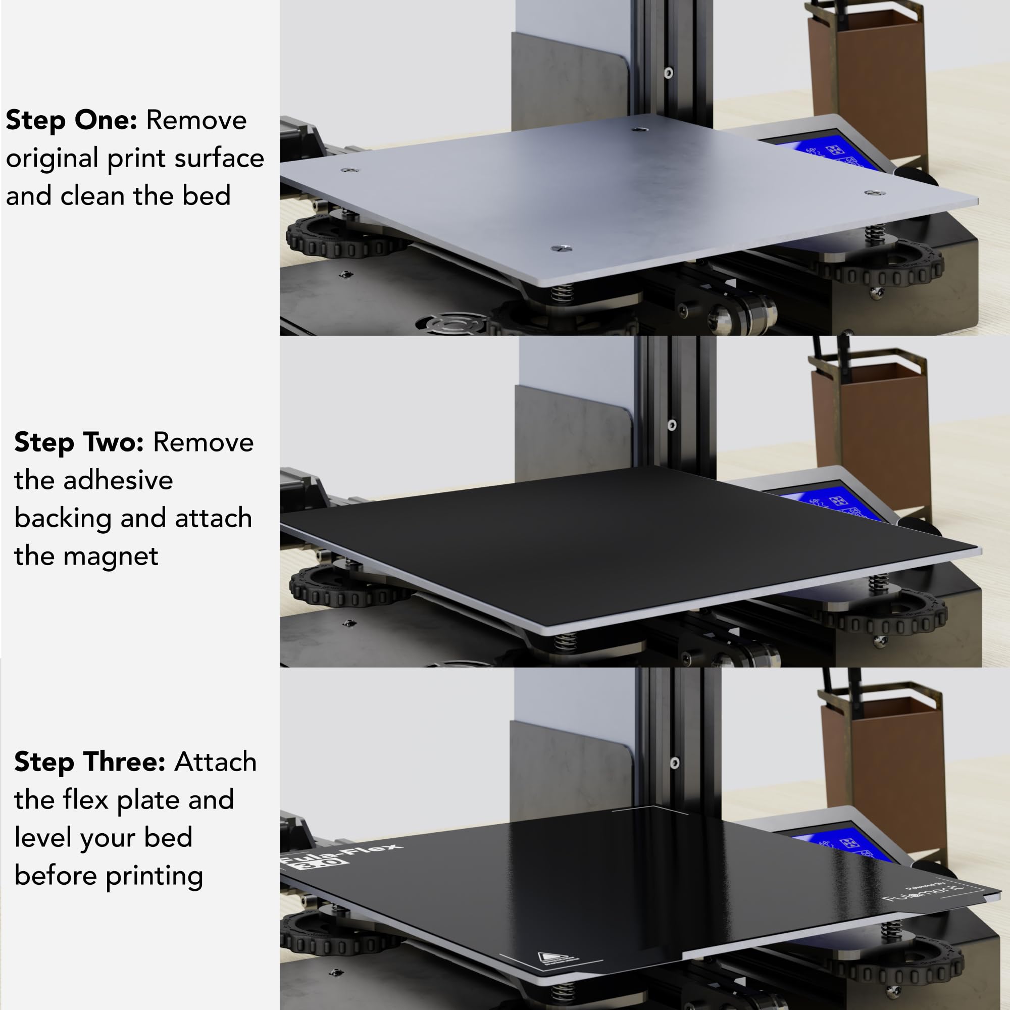 Fula-Flex Textured PEI PRO Build Plate - 40% Stronger Adhesion Than Standard PEI - Compatible with Elegoo Neptune 3 Max/4 Max, Anycubic Kobra Max/2 Max, Creality CR-6 Max | 430 x 420mm | Perfect for High-Temp 3D Printing & Large-Scale Projects