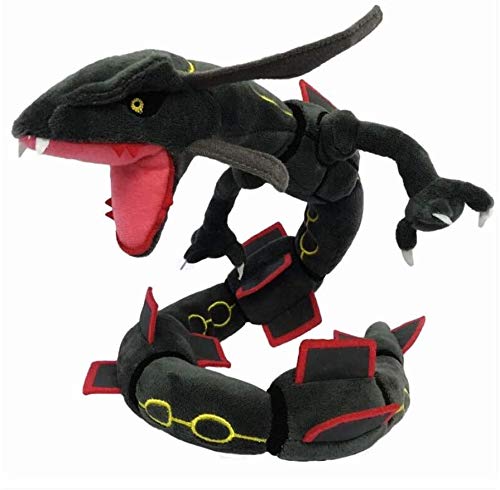 31 Inch Green Rayquaza Dragon Plush Toy - Soft Stuffed Animal Doll for Kids, Boys & Girls | Perfect Birthday Gift & Anime Collection Decor (Black) | Great for Bedroom Decor, Party Favors & Pokemon Fans