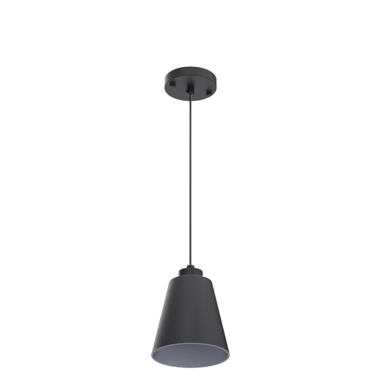 Modern Black Pendant Light with 5.94in Metal Shade - Adjustable Hanging Light Fixture for Kitchen Island, Dining Room, Bar | Perfect for Christmas Gifts & Home Decor