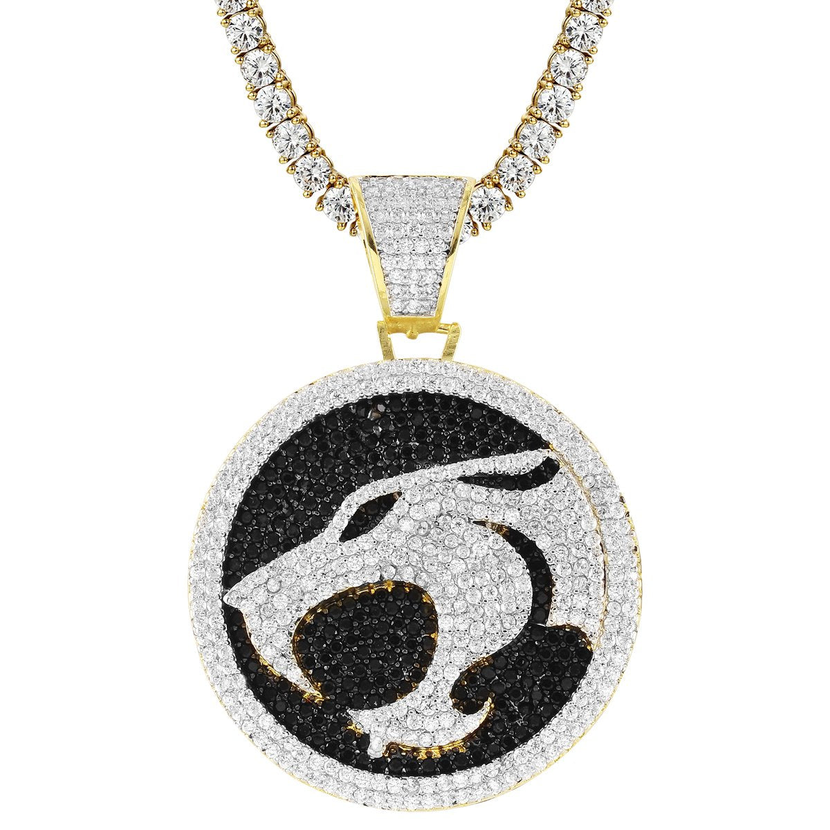 925 Sterling Silver Thunder Cat Circle Pendant Necklace for Women - Elegant Jewelry Gift for Birthday, Anniversary & Everyday Wear