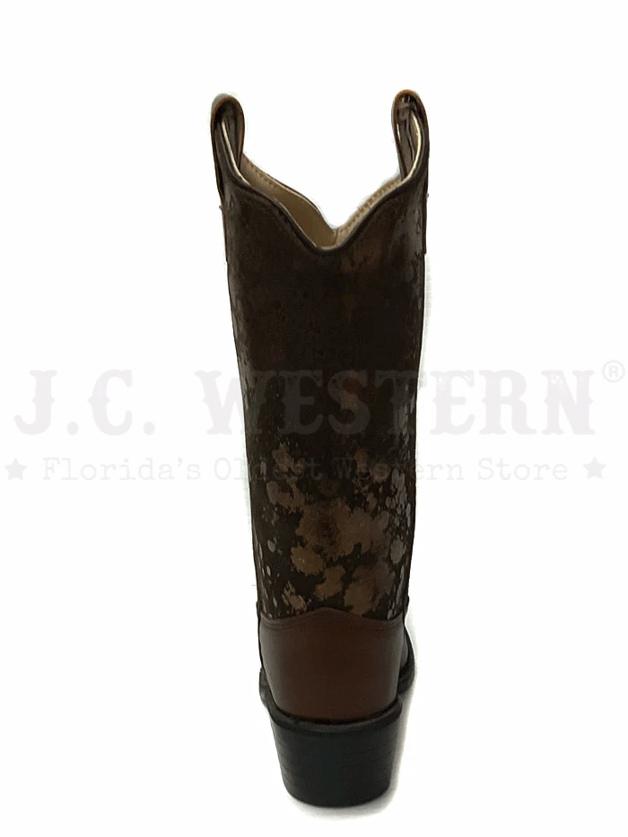 Old West 8163 Kids Western Boots - Brown Leather Cowboy Boots for Boys & Girls | Perfect for Rodeo, Halloween Costumes & Western Style Outfits